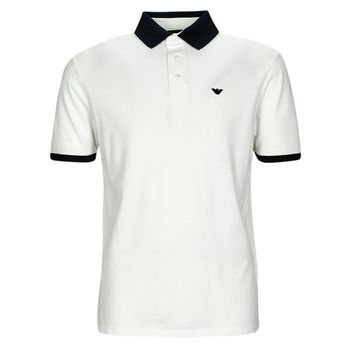 textil Herre Polo-t-shirts m. korte ærmer Emporio Armani 3R1F70 Hvid / Marineblå