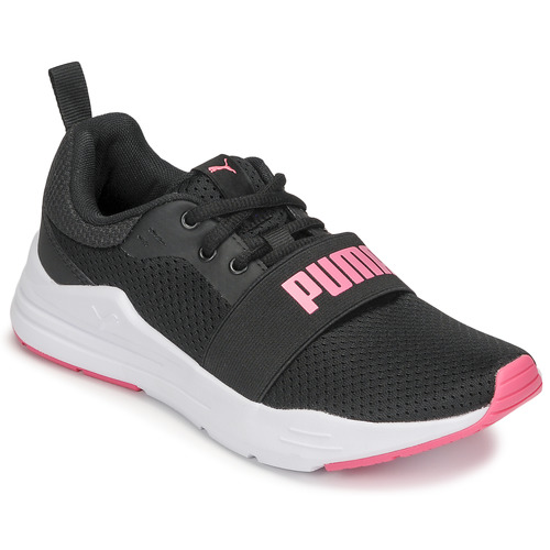 Sko Pige Lave sneakers Puma JR PUMA WIRED RUN Sort / Hvid / Pink