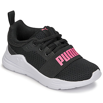 Sko Dreng Lave sneakers Puma PS PUMA WIRED RUN V Sort / Pink