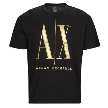 textil Herre T-shirts m. korte ærmer Armani Exchange 8NZTPQ Sort / Guld