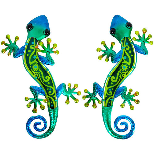 Indretning Små statuer og figurer Signes Grimalt Lizard Ornament 2 Enheder Grøn