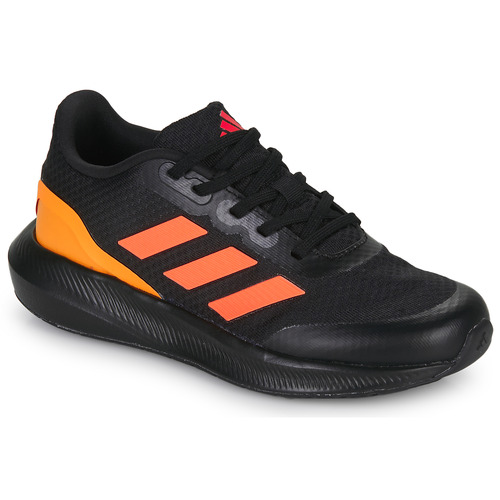 Sko Dreng Løbesko Adidas Sportswear RUNFALCON 3.0 K Sort / Orange