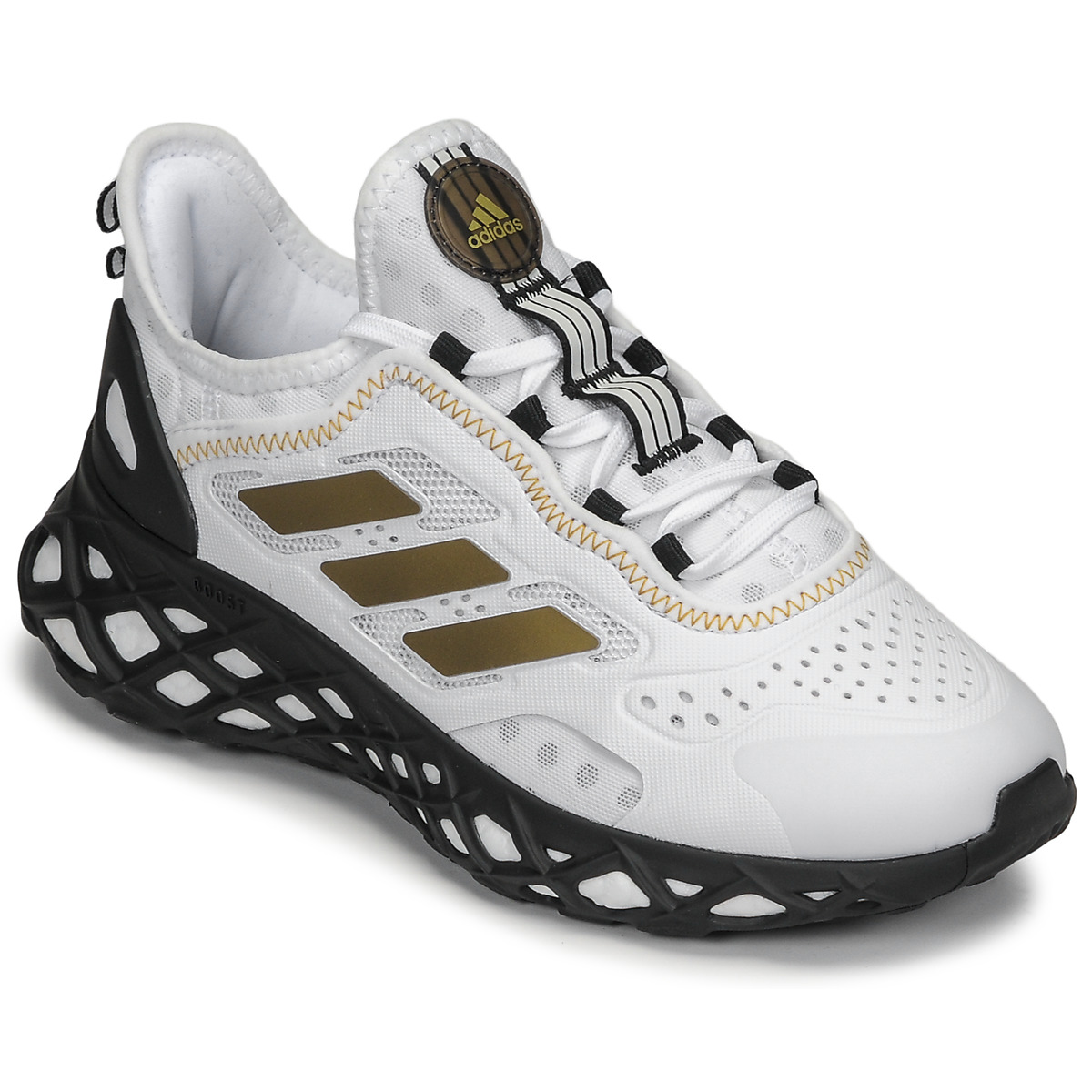 Sko Dreng Lave sneakers Adidas Sportswear WEB BOOST J Hvid / Sort / Guld