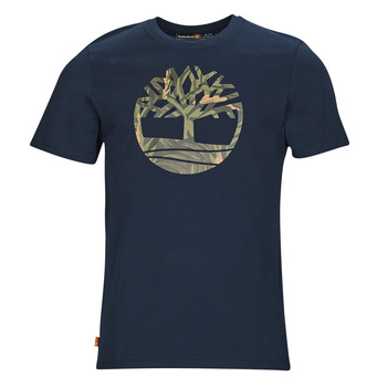 textil Herre T-shirts m. korte ærmer Timberland SS Tree Logo Seasonal Camo Tee Marineblå