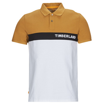 textil Herre Polo-t-shirts m. korte ærmer Timberland SS Millers River Colourblock Polo Reg Kamel / Hvid