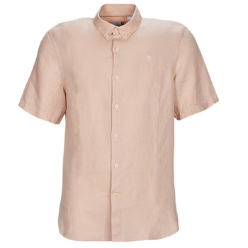 textil Herre Skjorter m. korte ærmer Timberland SS Mill River Linen Shirt Slim Pink