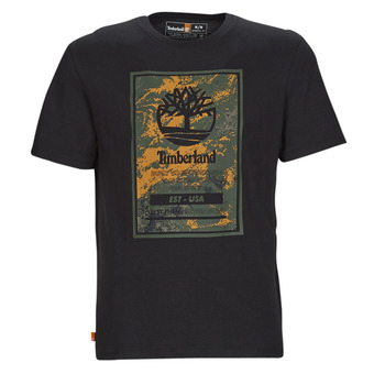 textil Herre T-shirts m. korte ærmer Timberland SS Printed Logo Tee (Authentic) Sort