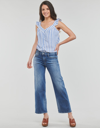 textil Dame Lige jeans Le Temps des Cerises PULP HIGH 24 Blå