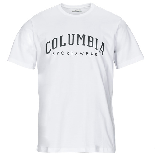 textil Herre T-shirts m. korte ærmer Columbia Rockaway River Graphic SS Tee Hvid