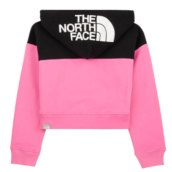 The North Face Girls Drew Peak Crop P/O Hoodie Pink / Sort