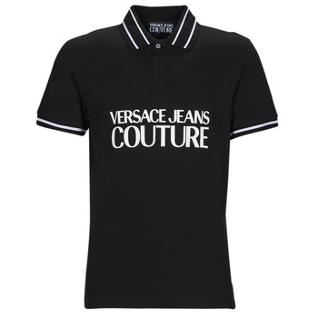 textil Herre Polo-t-shirts m. korte ærmer Versace Jeans Couture GAGT03-899 Sort / Hvid