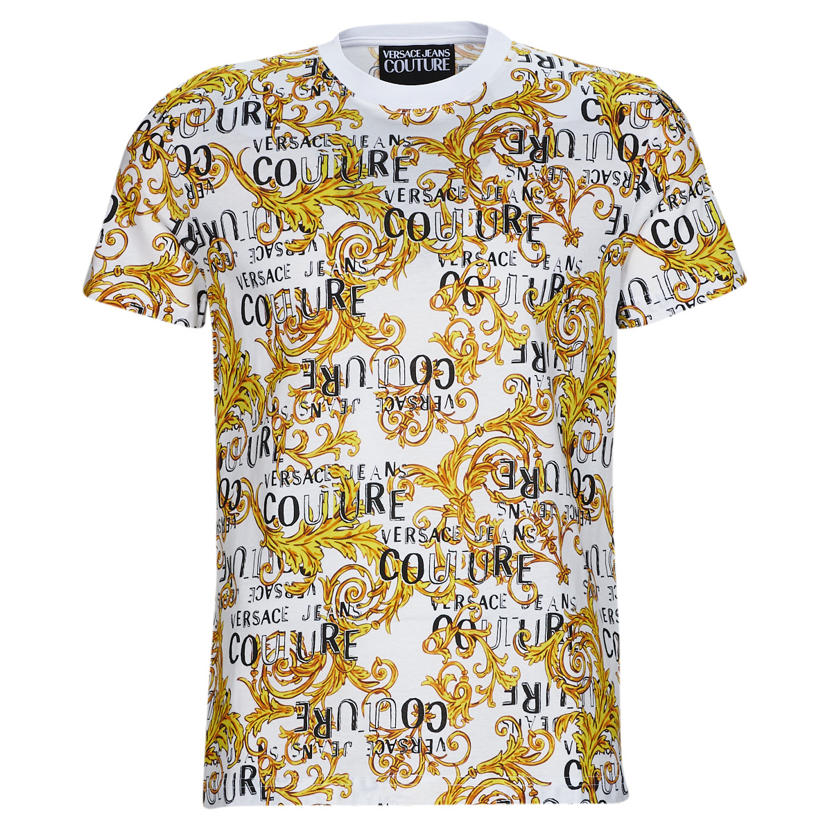 textil Herre T-shirts m. korte ærmer Versace Jeans Couture GAH6S0-G03 Hvid / Trykt / Barok