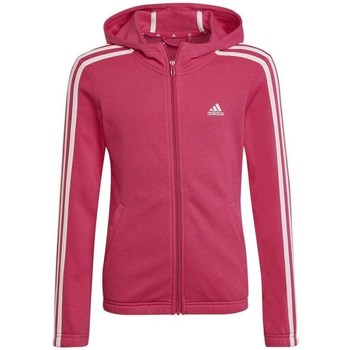 textil Pige Sweatshirts adidas Originals Essentials 3S Fullzip Hoodie JR Pink