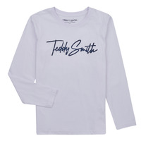 textil Dreng Langærmede T-shirts Teddy Smith T-EVAN ML JR Hvid