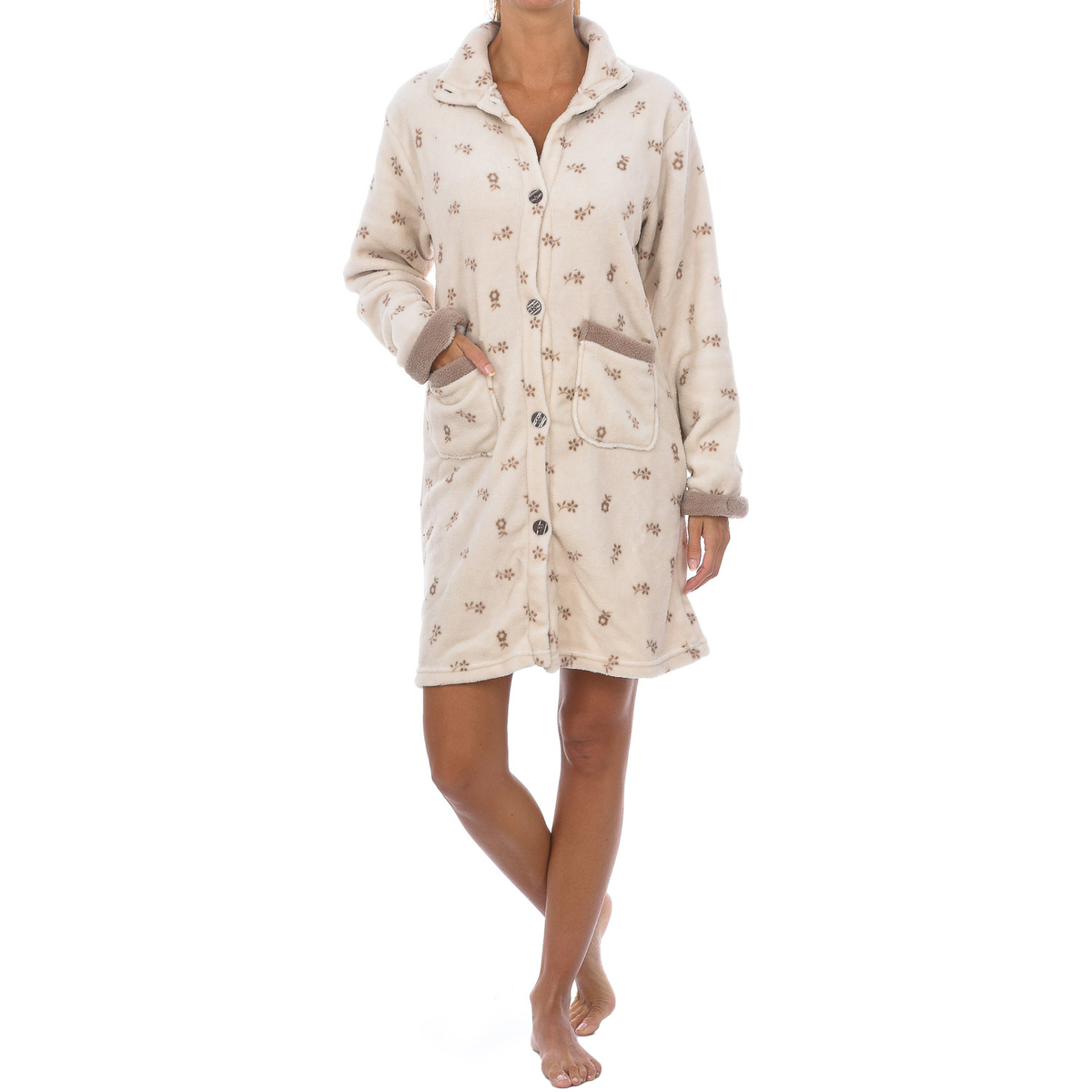 textil Dame Pyjamas / Natskjorte Kisses&Love 41813-UNICO Beige
