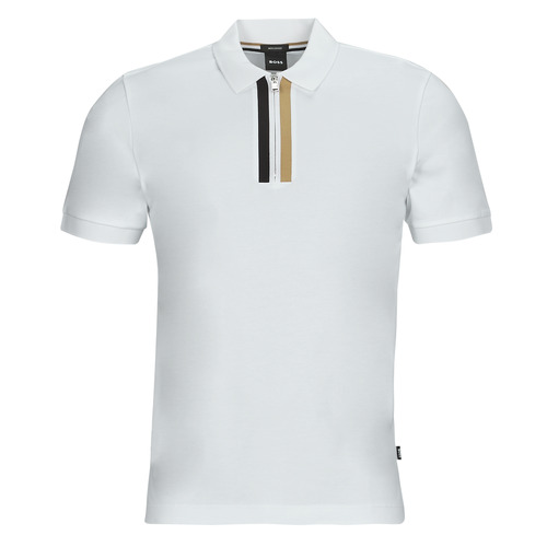 textil Herre Polo-t-shirts m. korte ærmer BOSS PARAS 19 Hvid