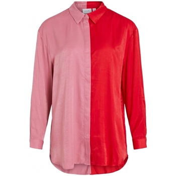 textil Dame Toppe / Bluser Vila Shirt Silla L/S - Flame Scarlet Rød