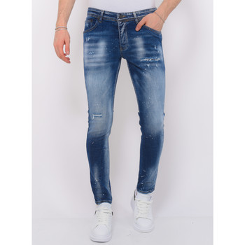 textil Herre Smalle jeans Local Fanatic 140591700 Blå
