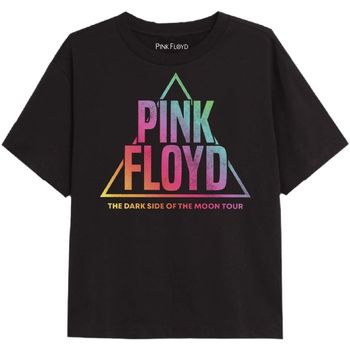 textil Pige Langærmede T-shirts Pink Floyd  Sort