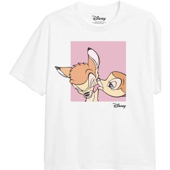 textil Pige Langærmede T-shirts Bambi  Hvid
