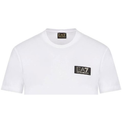 textil Herre T-shirts m. korte ærmer Emporio Armani EA7 3RPT19 PJM9Z Hvid