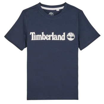 textil Dreng T-shirts m. korte ærmer Timberland T25U24-857-J Marineblå