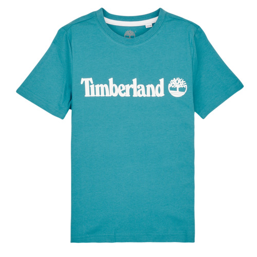 textil Dreng T-shirts m. korte ærmer Timberland T25U24-875-J Blå