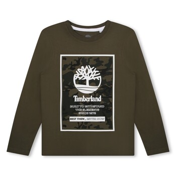 textil Dreng Langærmede T-shirts Timberland T25U27-655-C Kaki