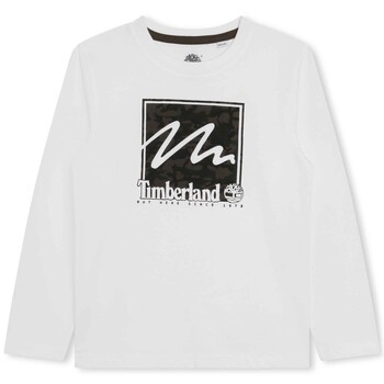 textil Dreng T-shirts m. korte ærmer Timberland T25U35-10P-C Hvid