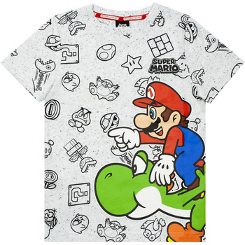 textil Dreng Langærmede T-shirts Super Mario  Grå