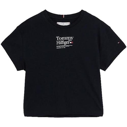 textil Pige T-shirts m. korte ærmer Tommy Hilfiger  Blå