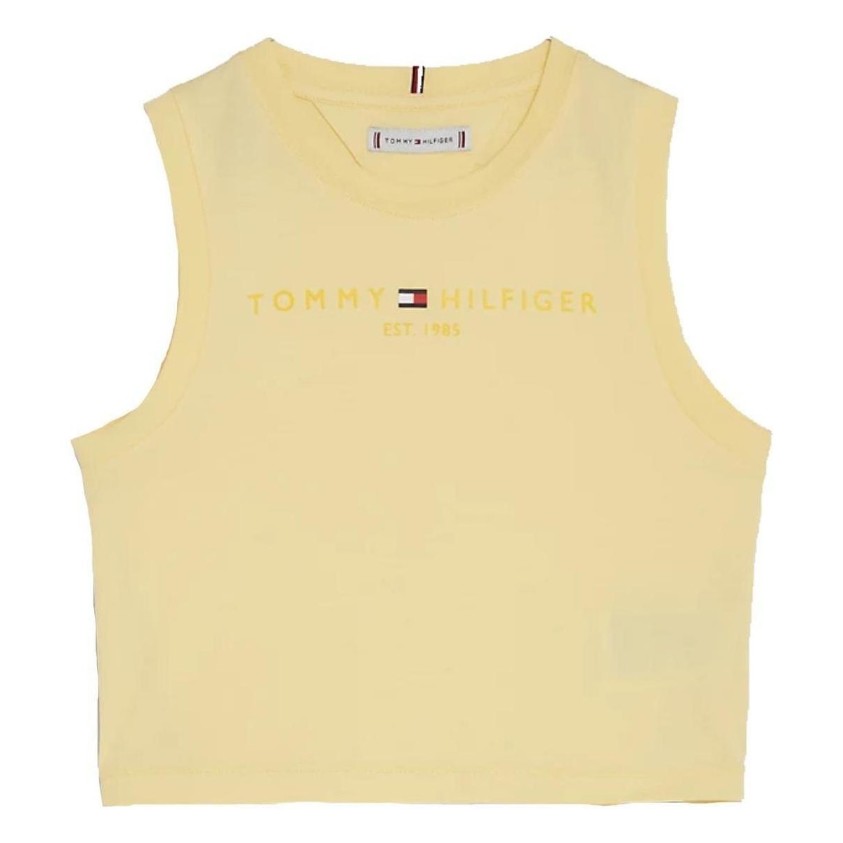 textil Pige T-shirts m. korte ærmer Tommy Hilfiger  Gul