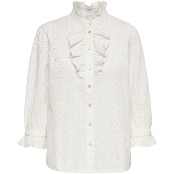 textil Dame Toppe / Bluser La Strada Camisa Neela Broderie - Star White Hvid