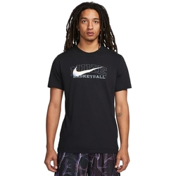 textil Herre T-shirts & poloer Nike TEE SWOOSH Sort