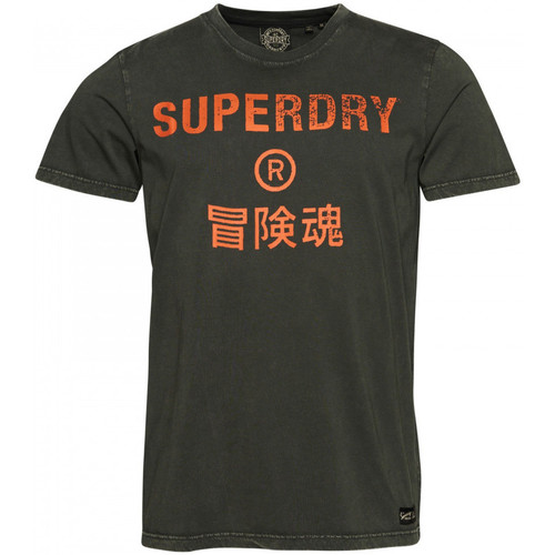 textil Herre T-shirts & poloer Superdry Vintage corp logo Sort