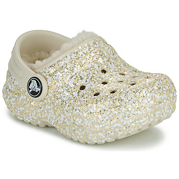 Sko Børn Træsko Crocs Classic Lined Glitter Clog T Beige / Guld