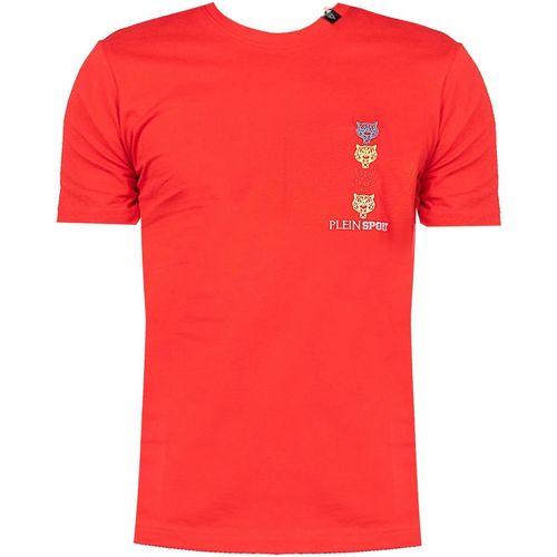 textil Herre T-shirts m. korte ærmer Philipp Plein Sport TIPS1135 Rød