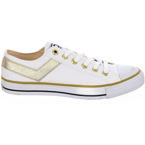 Sko Herre Lave sneakers Pony 131T44-WHITE-GOLD Hvid