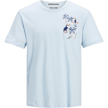 t-shirts m. korte ærmer jack & jones  camiseta azul nio jack   jones 12189316