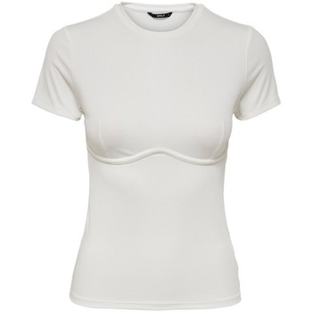 textil Dame T-shirts m. korte ærmer Only ONLGIGI S/S JRS 15200175 Hvid