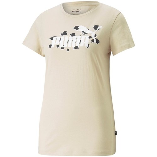textil Dame T-shirts m. korte ærmer Puma Ess Animal Creme