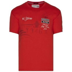 textil Herre T-shirts m. korte ærmer Aeronautica Militare TS2055J58457489 Rød