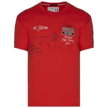 textil Herre T-shirts m. korte ærmer Aeronautica Militare TS2055J58457489 Rød