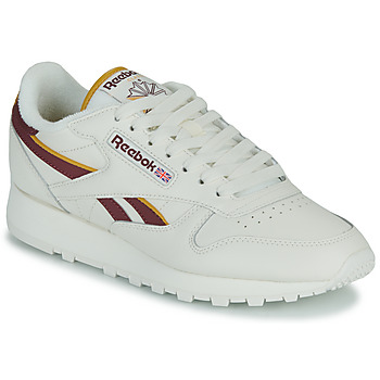 Sko Lave sneakers Reebok Classic CLASSIC LEATHER Hvid / Bordeaux / Gul