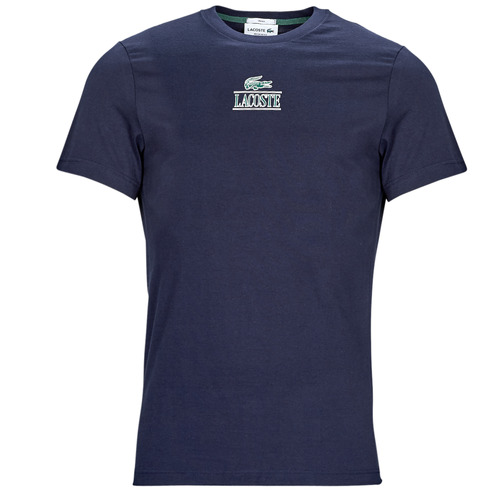 textil Herre T-shirts m. korte ærmer Lacoste TH1147 Marineblå
