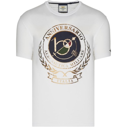 textil Herre T-shirts m. korte ærmer Aeronautica Militare 231TS2118J594 Beige