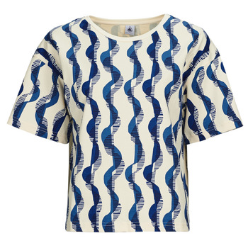 textil Dame T-shirts m. korte ærmer Petit Bateau MC COL ROND Flerfarvet