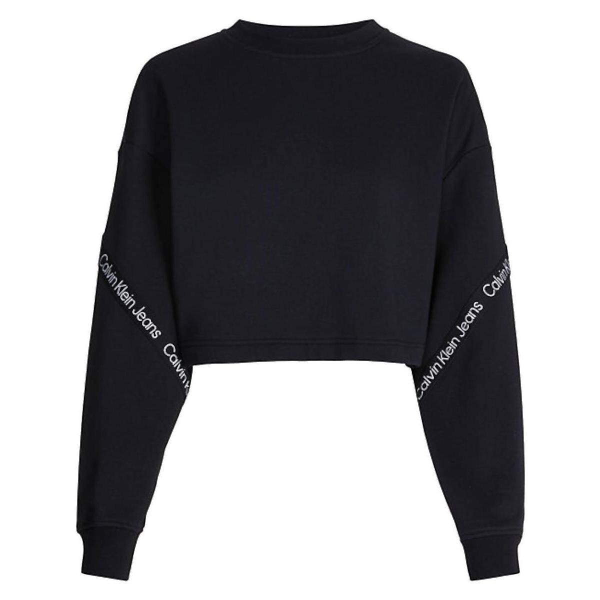 textil Dame Sweatshirts Calvin Klein Jeans  Sort
