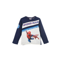 textil Dreng Langærmede T-shirts TEAM HEROES  T SHIRT SPIDERMAN Marineblå / Hvid