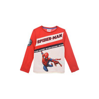 textil Dreng Langærmede T-shirts TEAM HEROES  T SHIRT SPIDERMAN Rød / Hvid